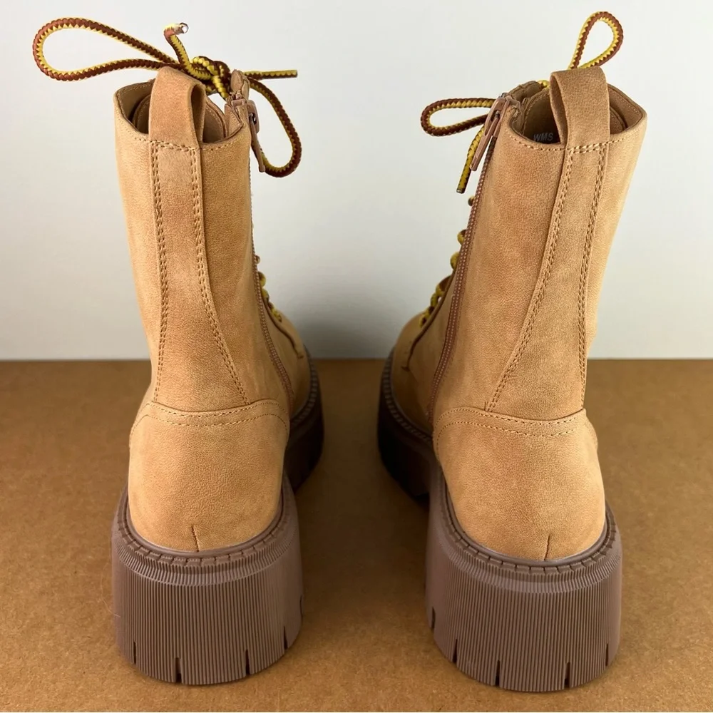 NEW DOLCE VITA BROWN COMBAT BOOTS - Picture 5 of 11